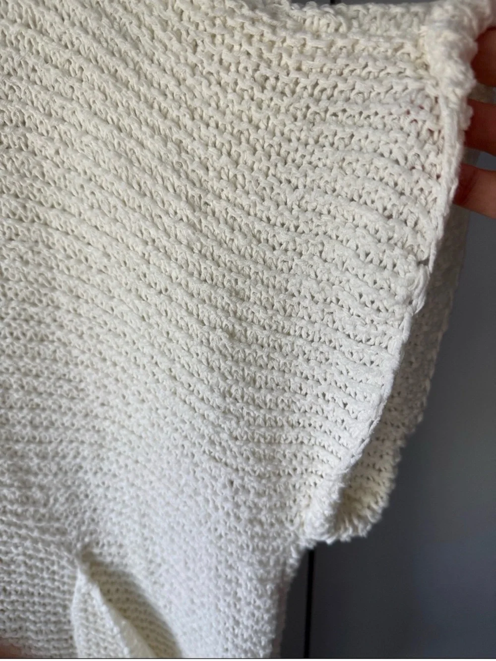 FREE PEOPLE Beach Ivory Let It Go Sweater Cardigan Size Medium T07
